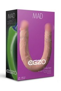 Фаллоимитатор двухголовый "Egzo" реалистичный, рельефный, 46см