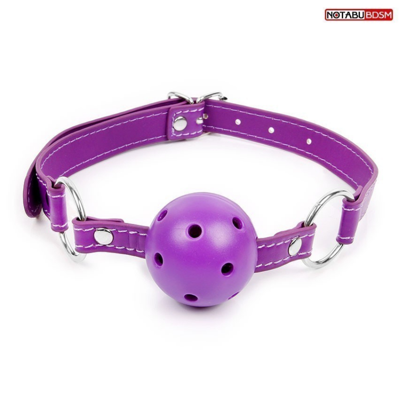 Кляп с отверстиями для дыхания "Notabu BDSM" фиолетовый 